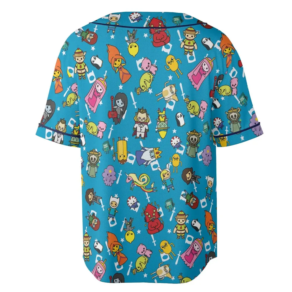 Adventure Time Characters Doodle Unisex Baseball Jersey - 4
