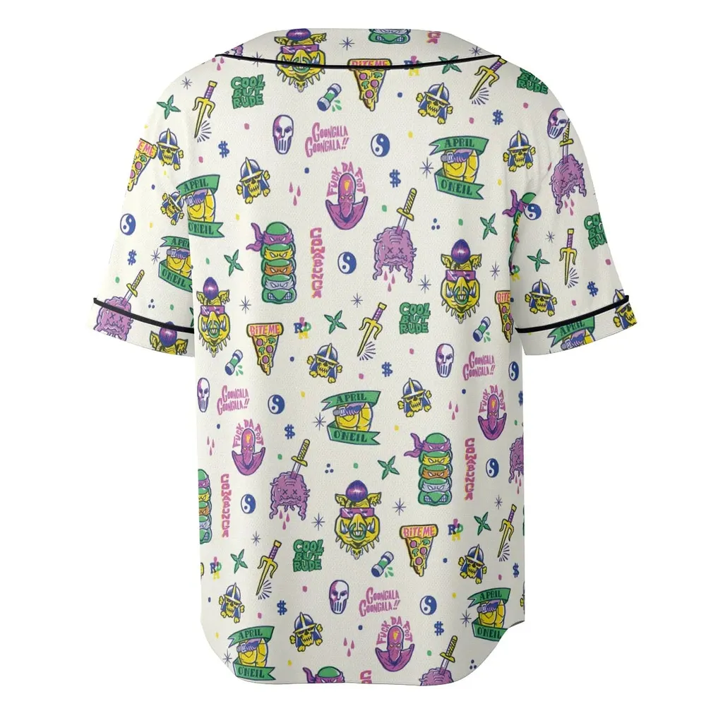 Shell Shock Teenage Mutant Ninja Turtles Unisex Baseball Jersey - 4