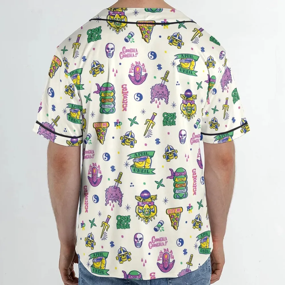 Shell Shock Teenage Mutant Ninja Turtles Unisex Baseball Jersey - 2