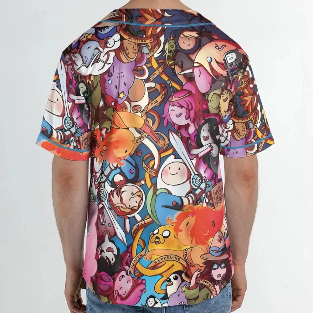 Land of Ooo Adventure Time Unisex Baseball Jersey - 2
