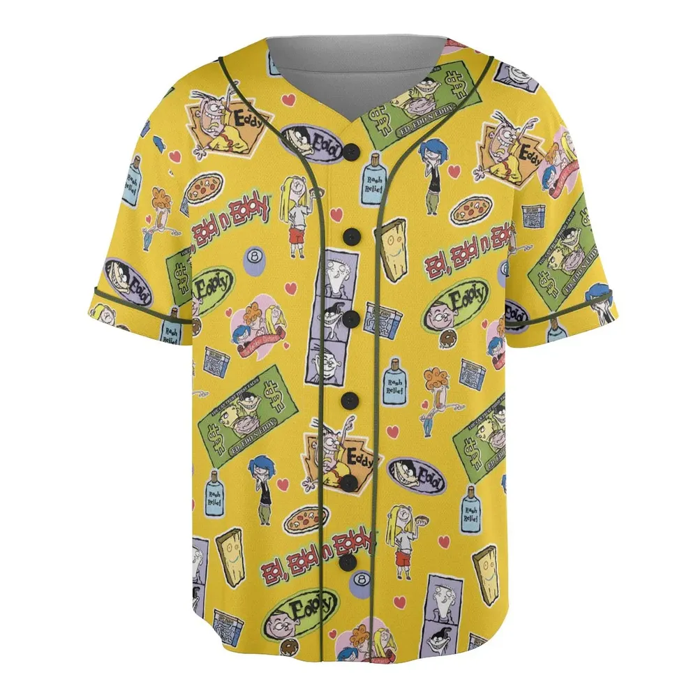 Ed Edd n Eddy n The Kanker Sisters Unisex Baseball Jersey - 3