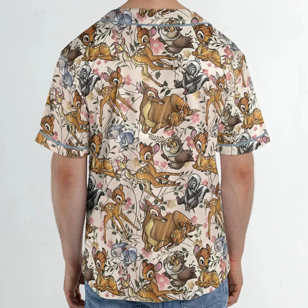 Little Wild Bambi Unisex Baseball Jersey - 2