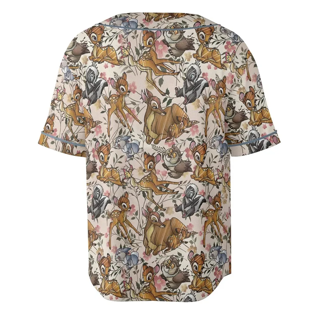 Little Wild Bambi Unisex Baseball Jersey - 4
