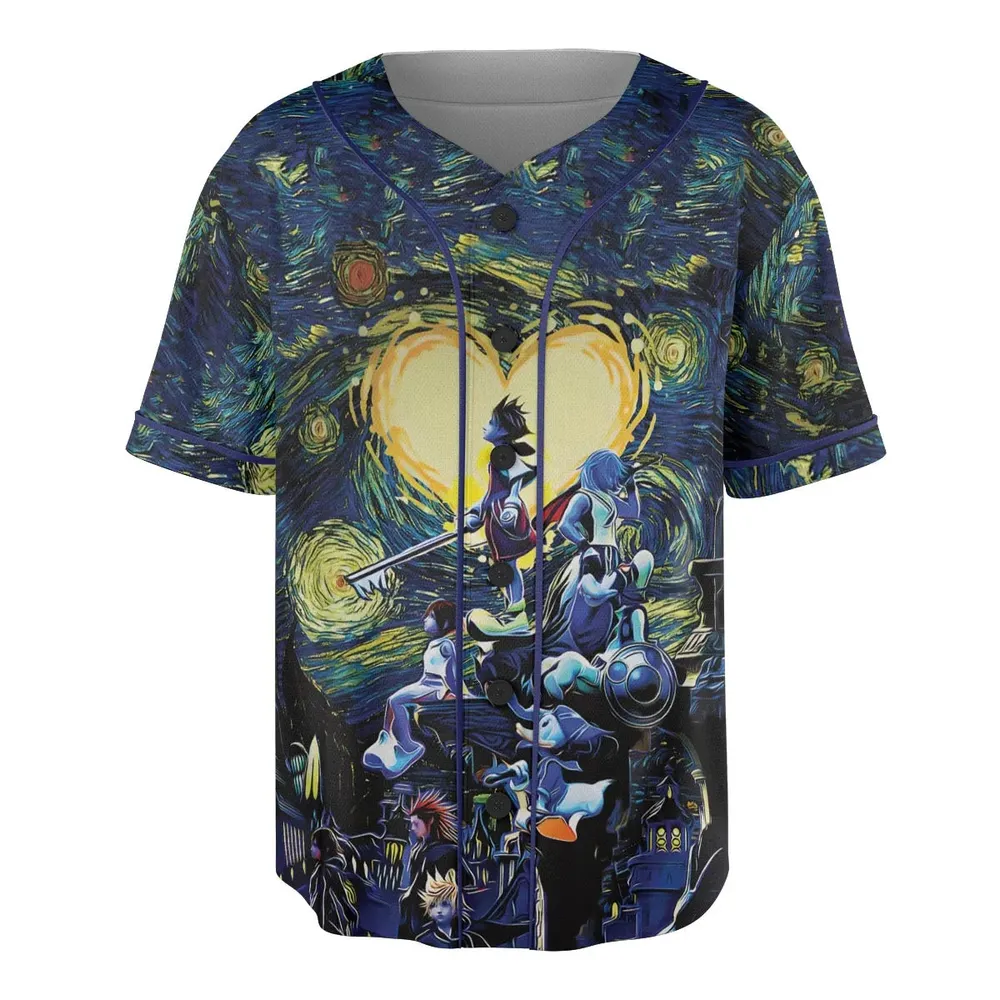 Kingdom Hearts Starry Night Unisex Baseball Jersey - 3