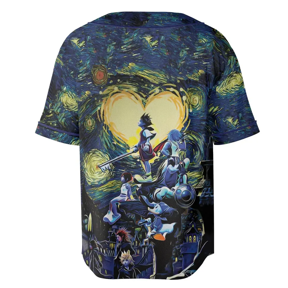 Kingdom Hearts Starry Night Unisex Baseball Jersey - 4