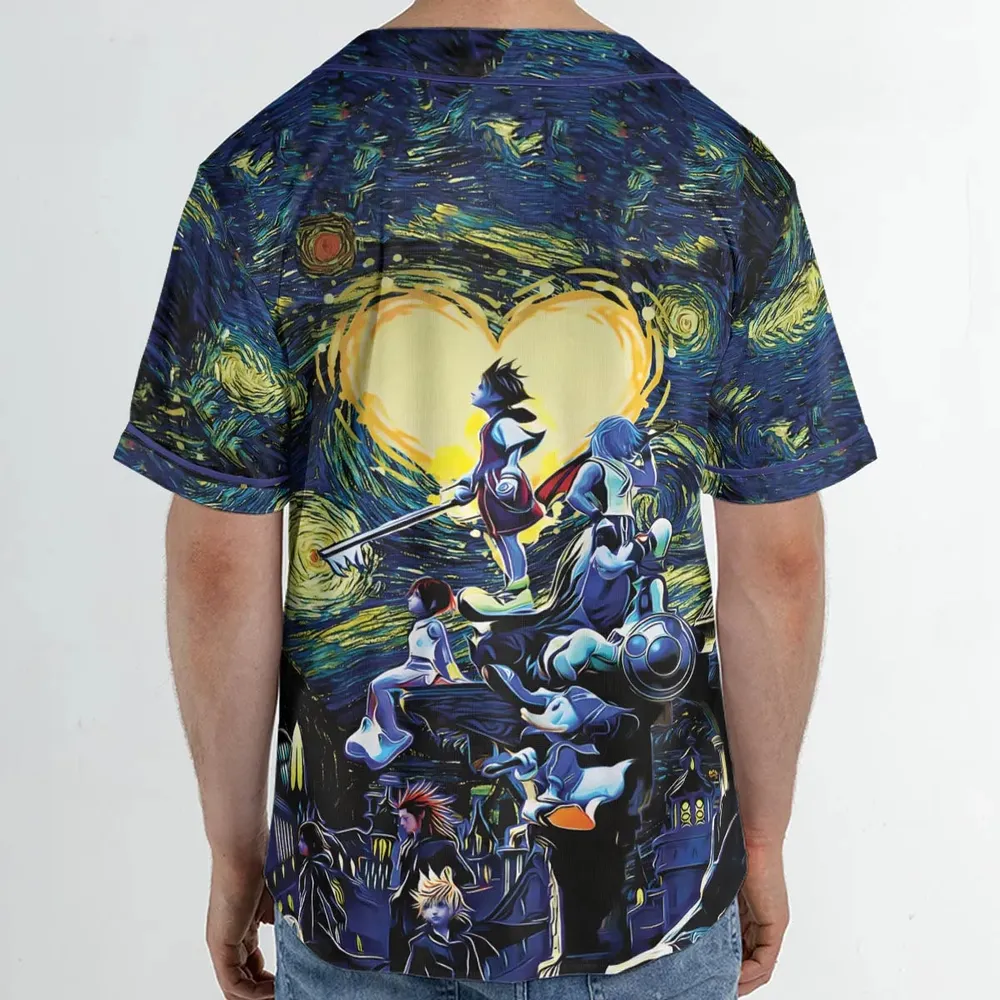 Kingdom Hearts Starry Night Unisex Baseball Jersey - 2