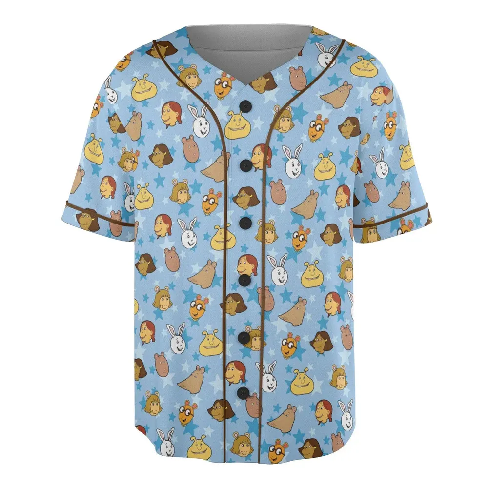 Arthur Characters Unisex Baseball Jersey - 3