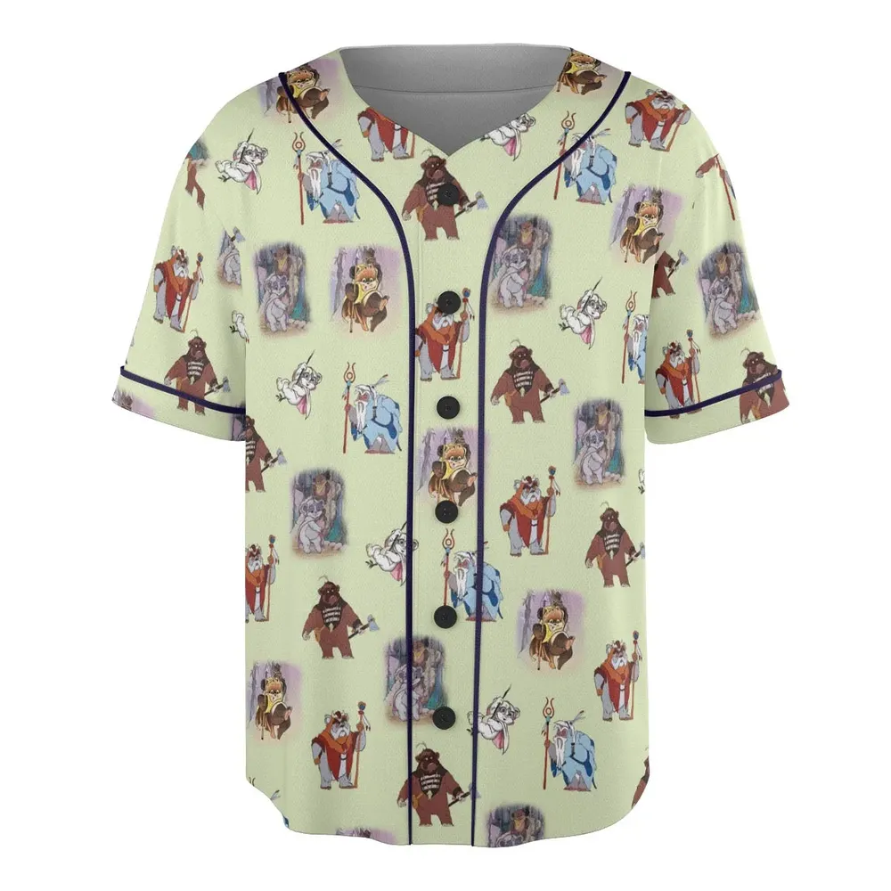 Ewoks Characters Star Wars Unisex Baseball Jersey - 3
