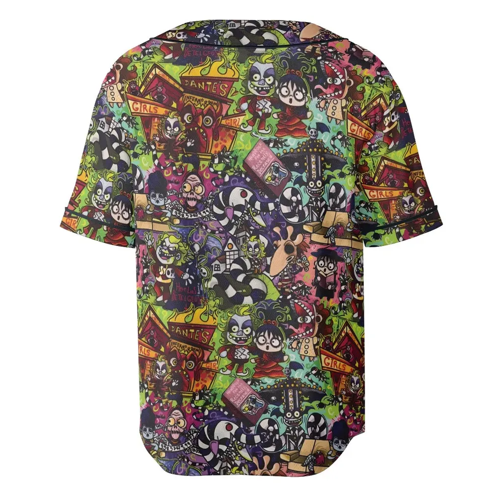 Spooky Chic Beetlejuice Unisex Baseball Jersey - 4