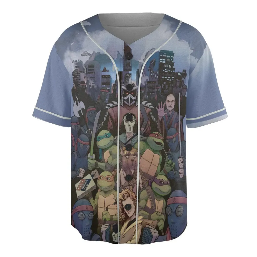 Turtles vs Ninja Teenage Mutant Ninja Turtles Unisex Baseball Jersey - 3
