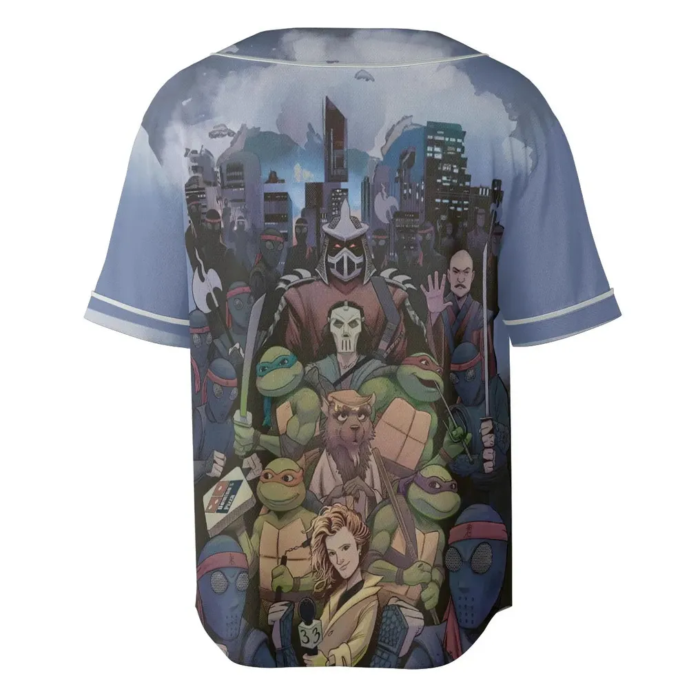 Turtles vs Ninja Teenage Mutant Ninja Turtles Unisex Baseball Jersey - 4