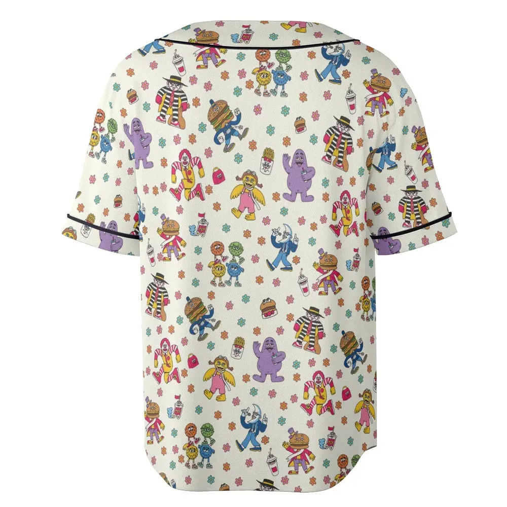 BADA BOP BA BA Mcdonaldland Unisex Baseball Jersey - 4