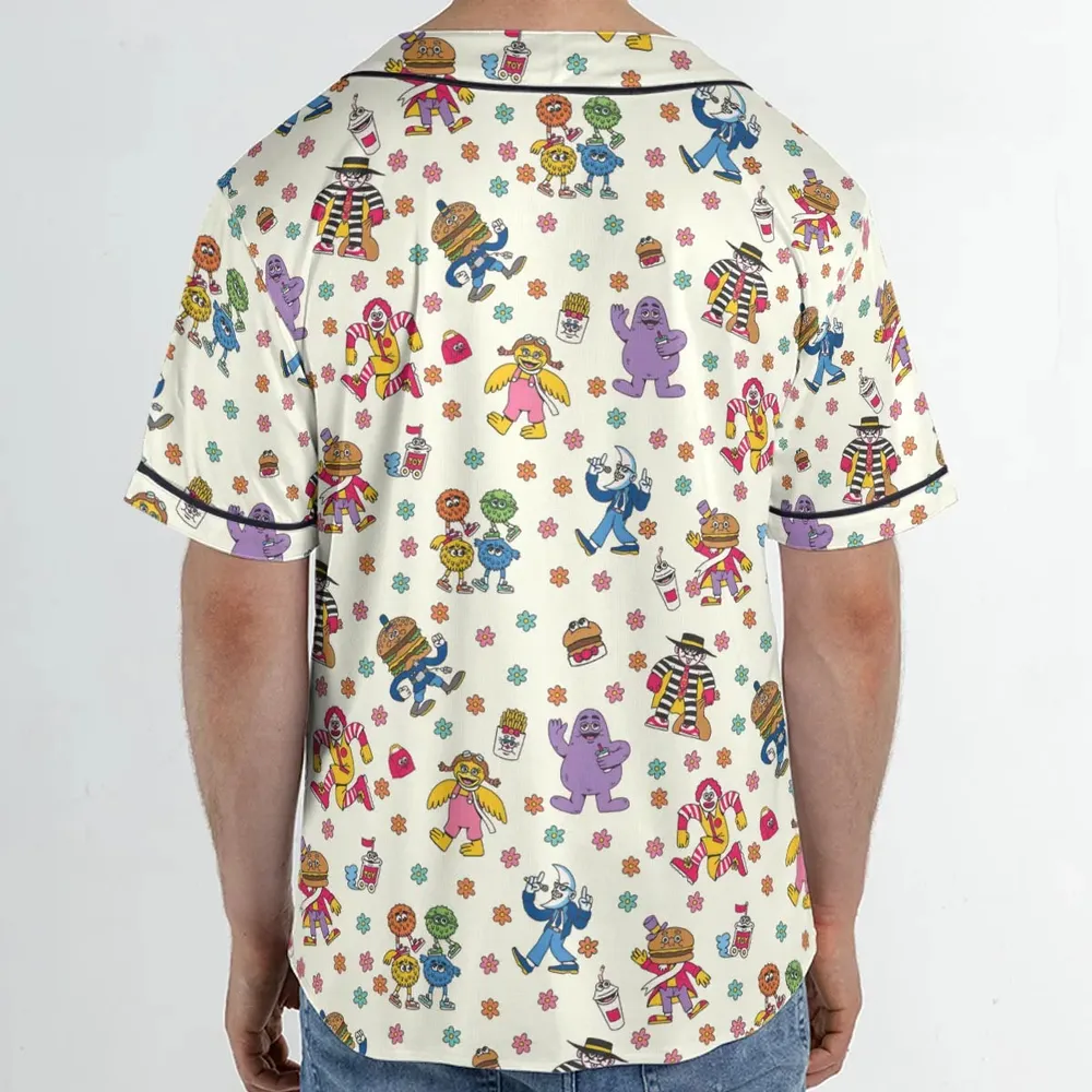 BADA BOP BA BA Mcdonaldland Unisex Baseball Jersey - 2