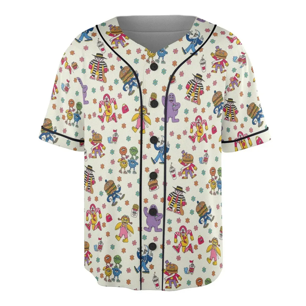 BADA BOP BA BA Mcdonaldland Unisex Baseball Jersey - 3