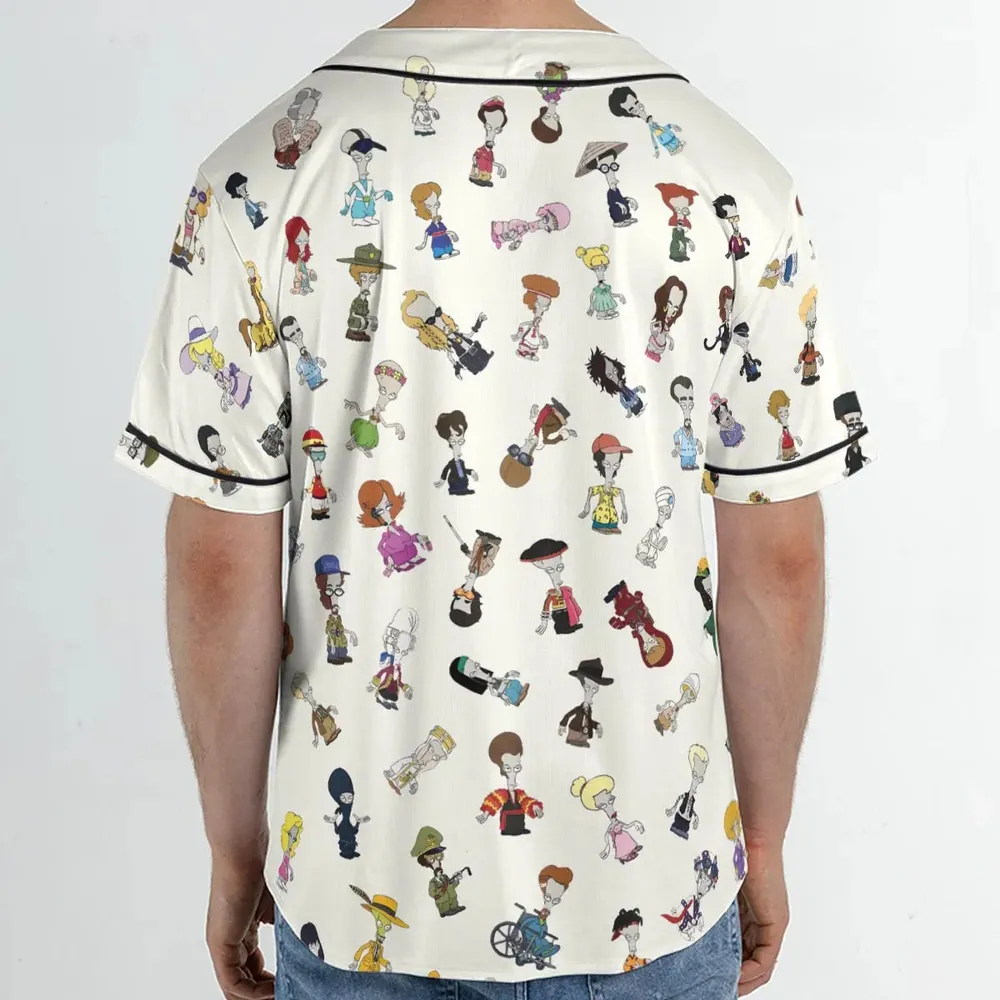 Roger persona Pop culture American Dad Unisex Baseball Jersey - 2