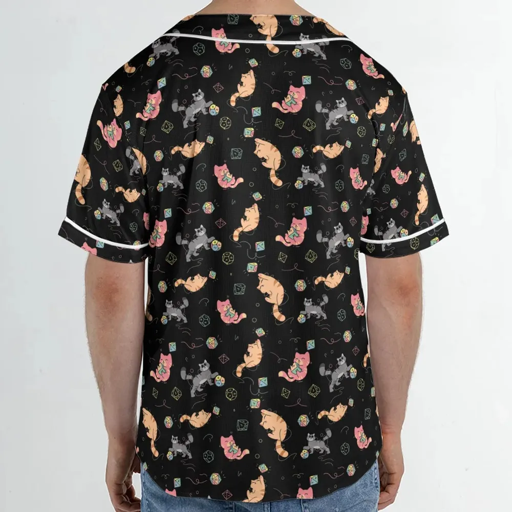 Dice Cat DnD Unisex Baseball Jersey - 2