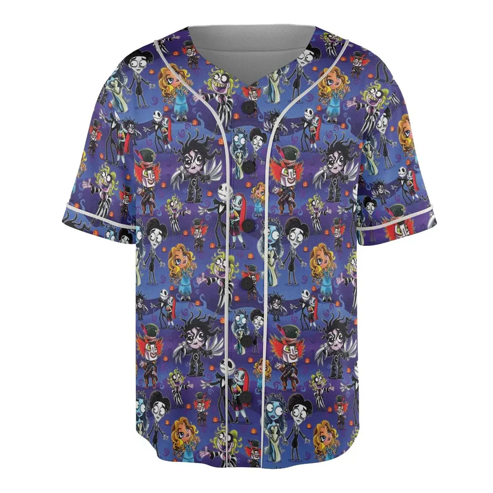 Tim Burton Movies Unisex Baseball Jersey - 3