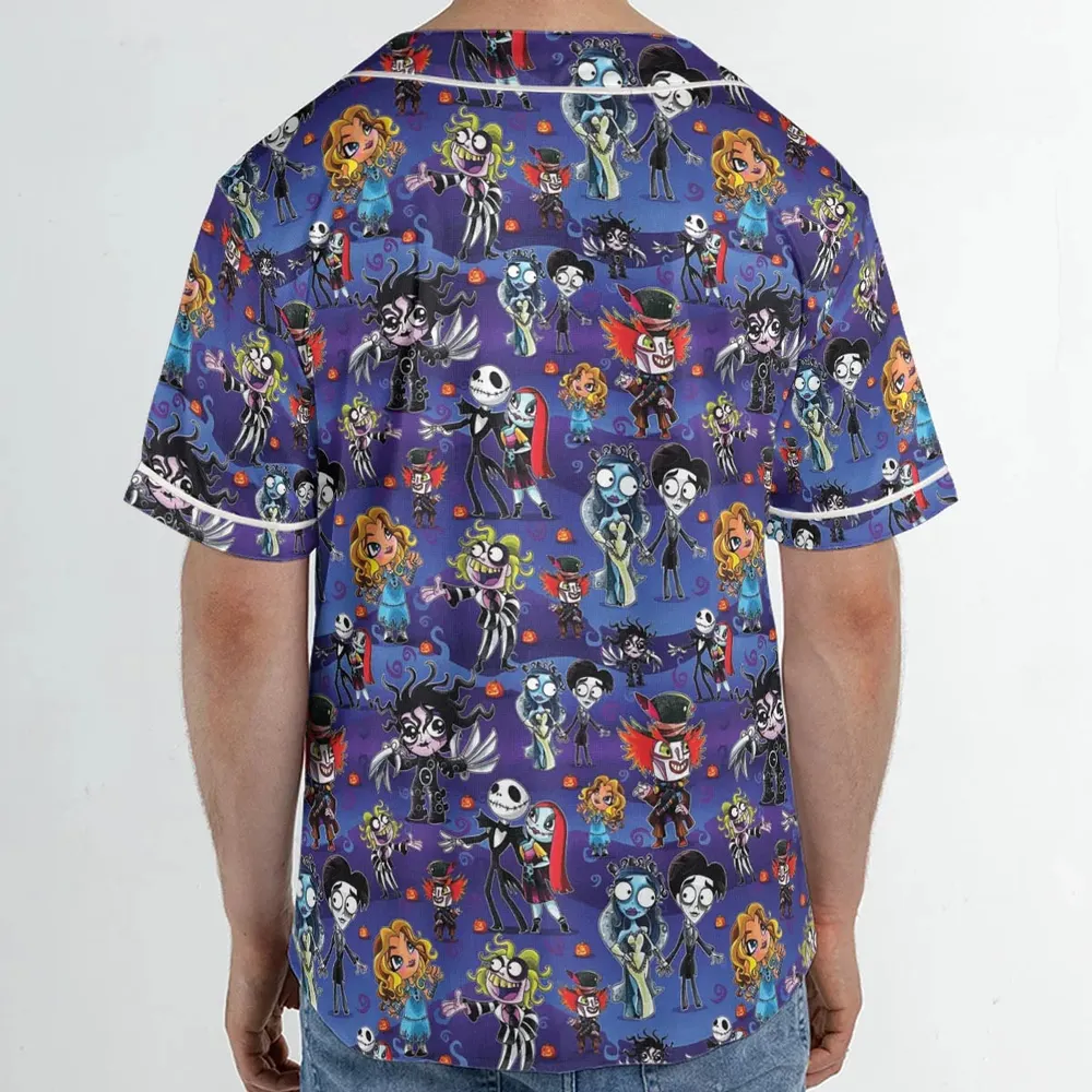 Tim Burton Movies Unisex Baseball Jersey - 2