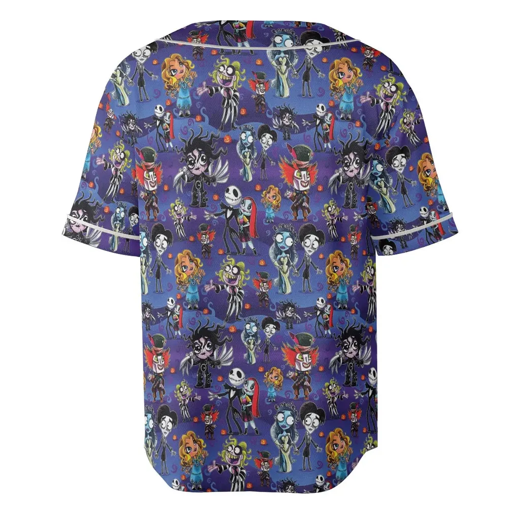Tim Burton Movies Unisex Baseball Jersey - 4