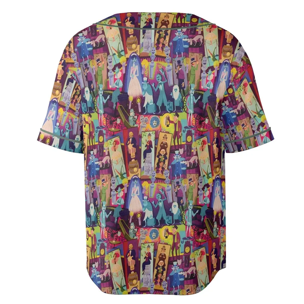 Retro Mansion Collage Unisex Baseball Jersey - 4