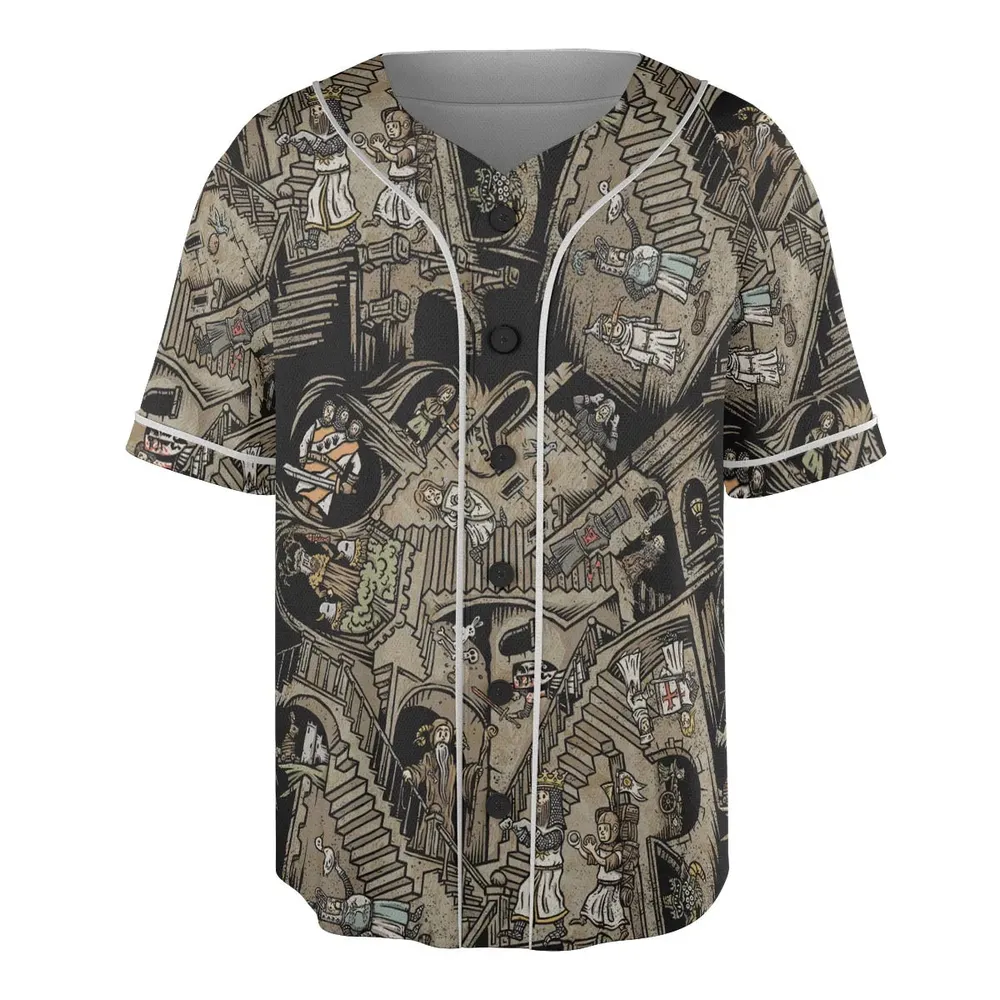 Monty Escher’s Relativity Unisex Baseball Jersey - 3