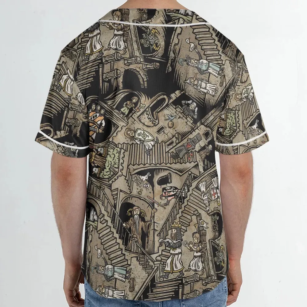 Monty Escher’s Relativity Unisex Baseball Jersey - 2
