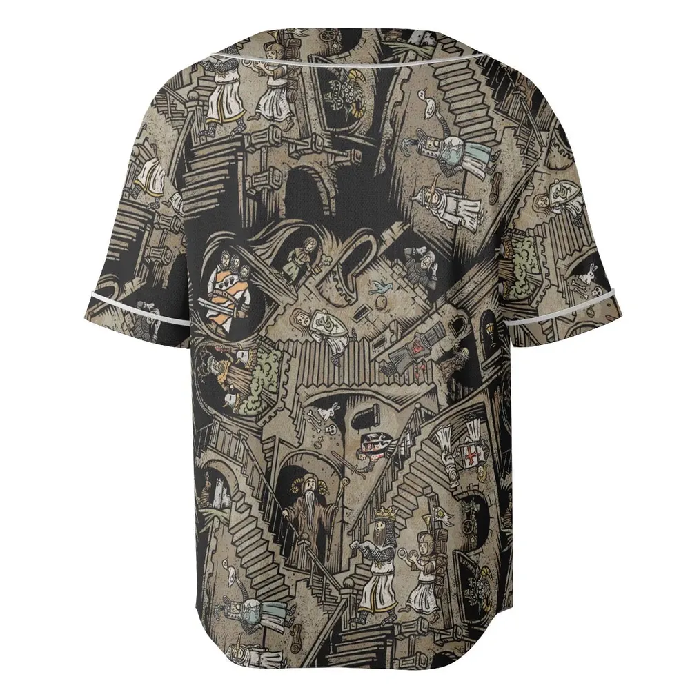 Monty Escher’s Relativity Unisex Baseball Jersey - 4