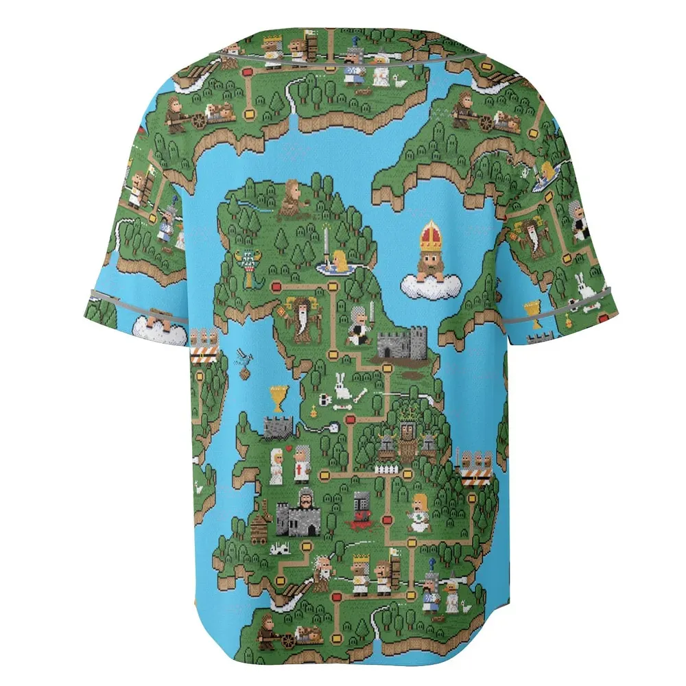 Pixel Art Python Monty Python Unisex Baseball Jersey - 4