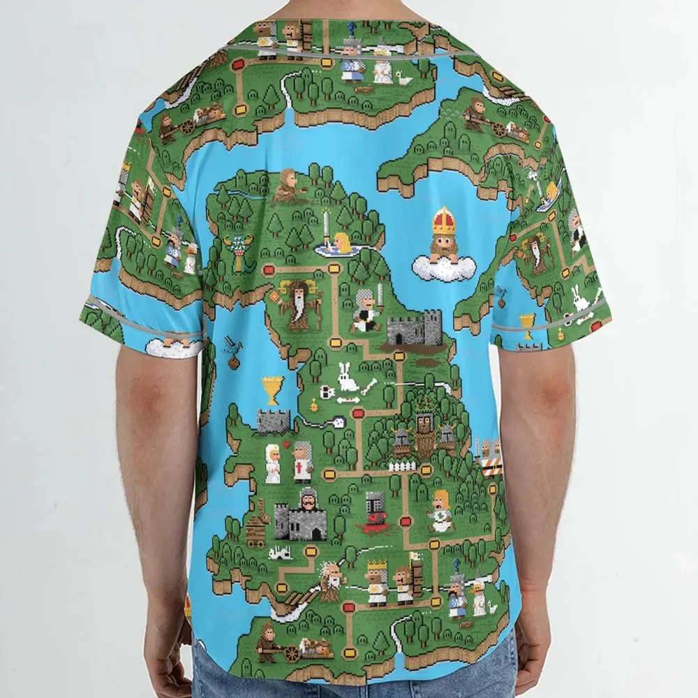 Pixel Art Python Monty Python Unisex Baseball Jersey - 2
