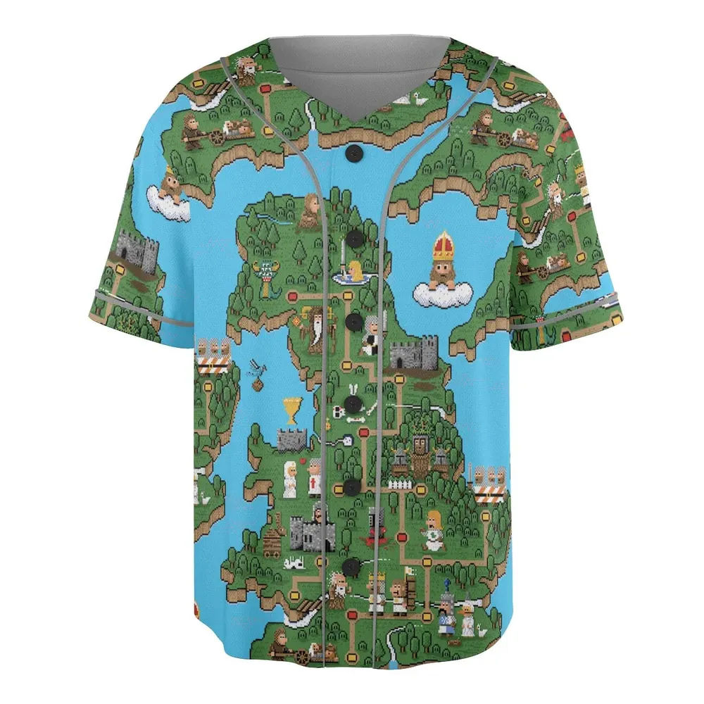 Pixel Art Python Monty Python Unisex Baseball Jersey - 3