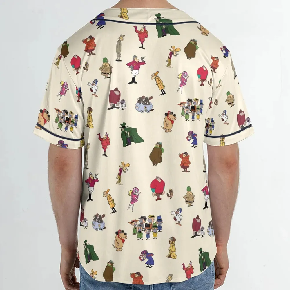 Wacky Races Characters Unisex Baseball Jersey - 2