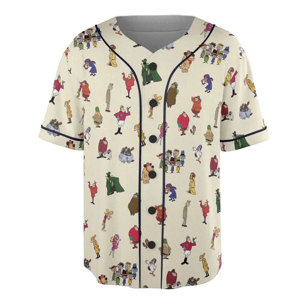 Wacky Races Characters Unisex Baseball Jersey - 3