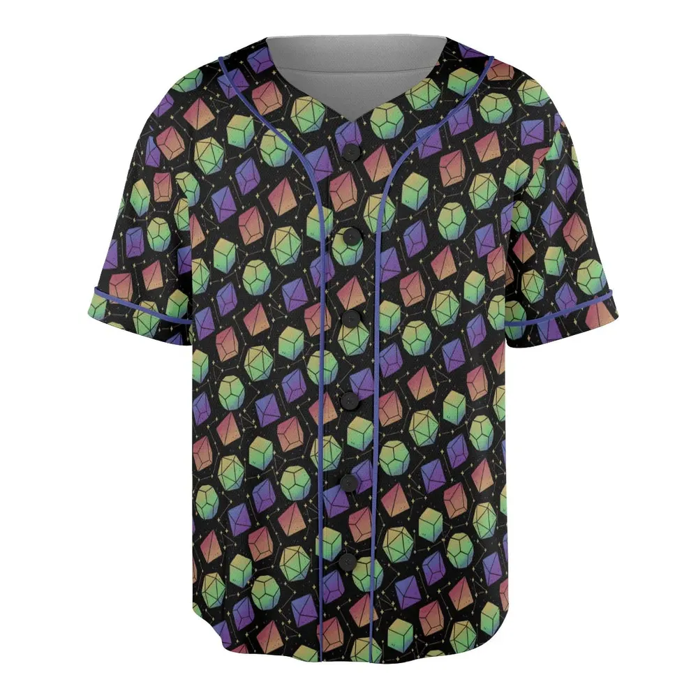 Rainbow Galaxy DnD Unisex Baseball Jersey - 3