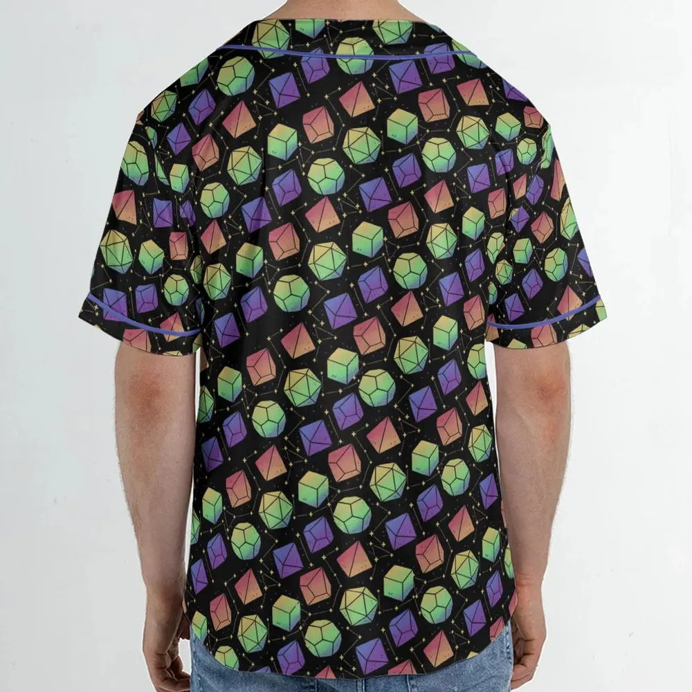 Rainbow Galaxy DnD Unisex Baseball Jersey - 2