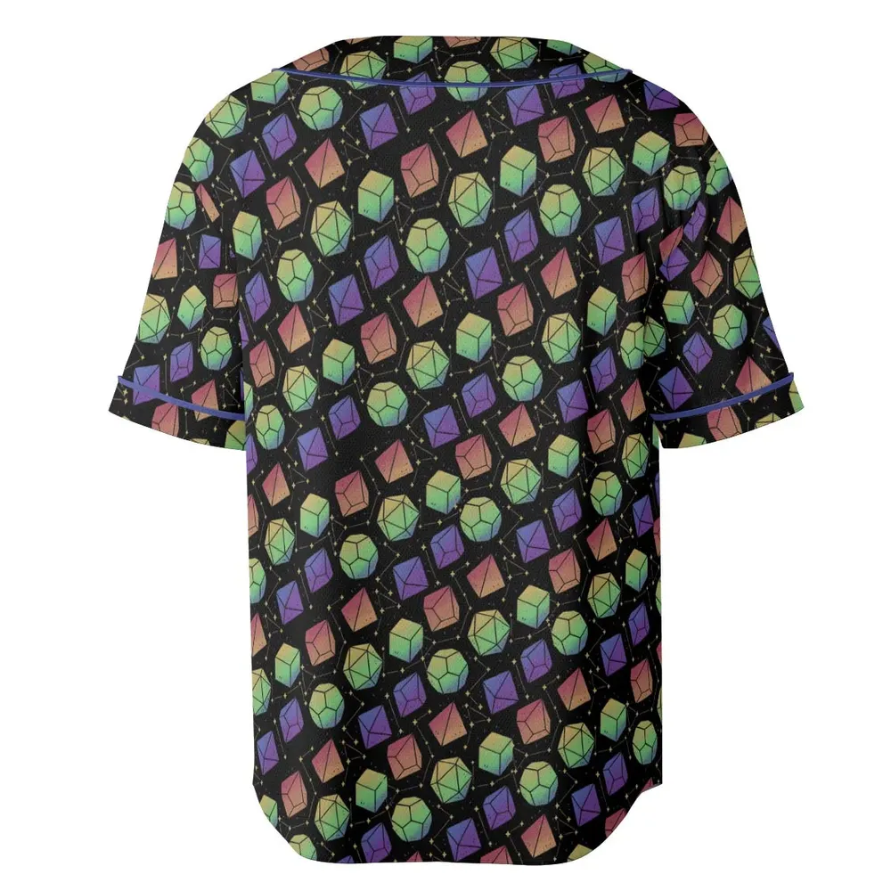 Rainbow Galaxy DnD Unisex Baseball Jersey - 4