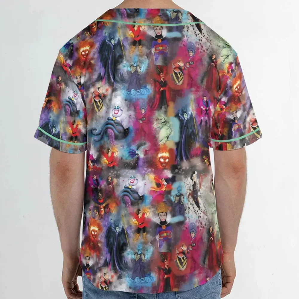 Watercolor Villains Unisex Baseball Jersey - 2