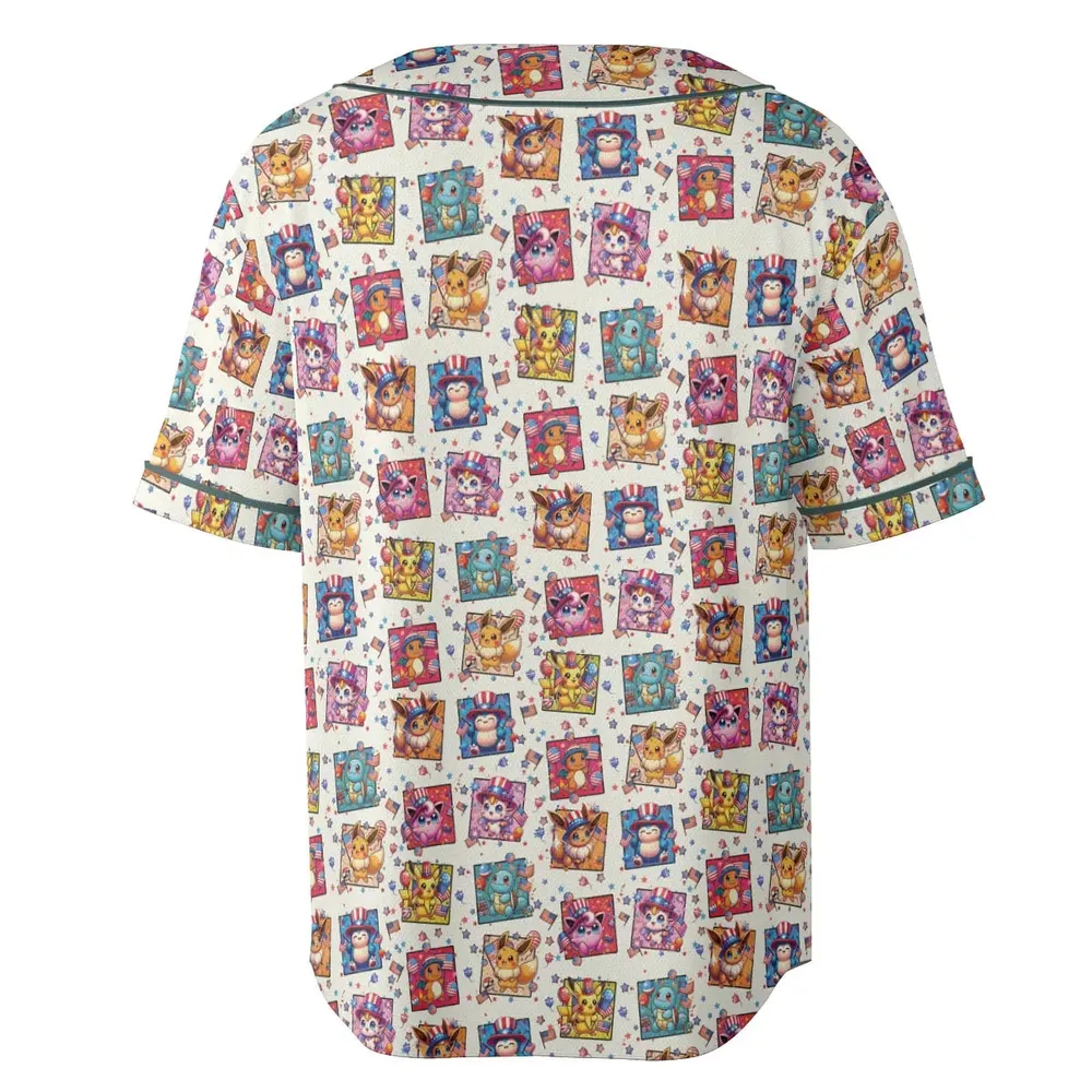 Chill The 4th Out Pokemon Unisex Baseball Jersey - 4
