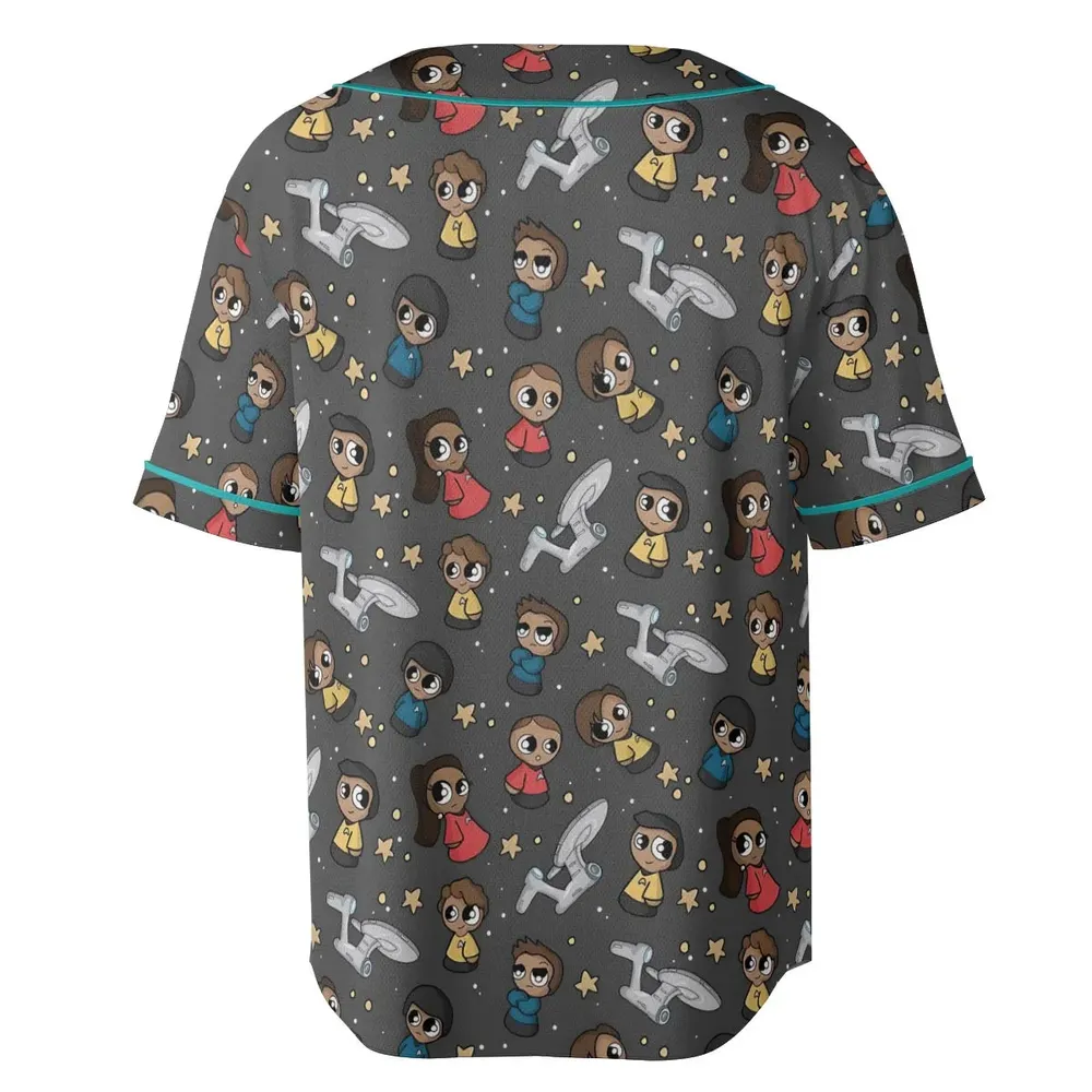 Cute Space Star Trek Unisex Baseball Jersey - 4