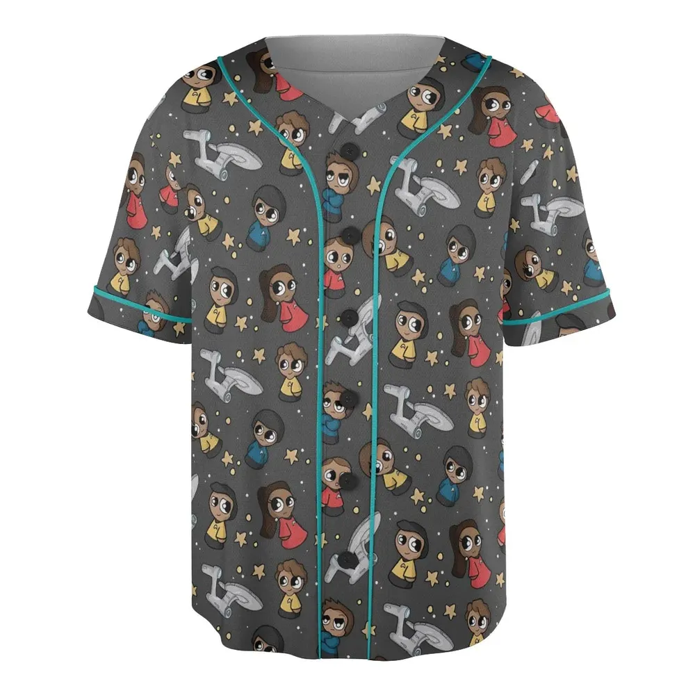 Cute Space Star Trek Unisex Baseball Jersey - 3