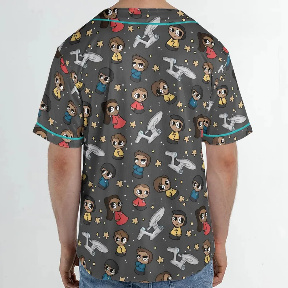 Cute Space Star Trek Unisex Baseball Jersey - 2