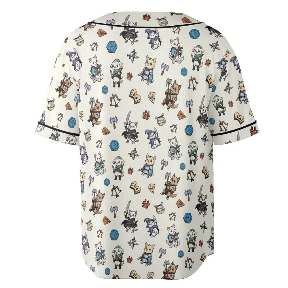 Dungeons and Dogs DnD Unisex Baseball Jersey - 4