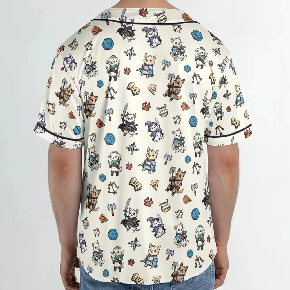 Dungeons and Dogs DnD Unisex Baseball Jersey - 2