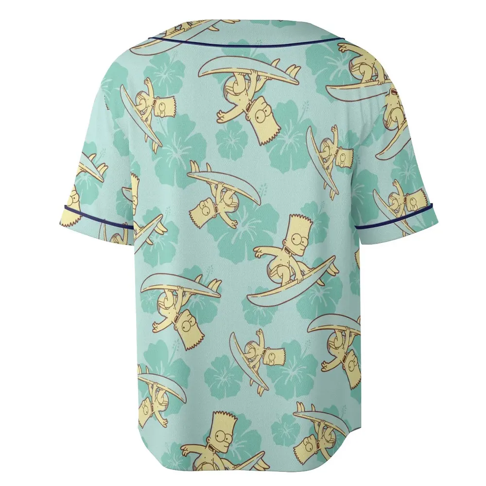Surfing Simpsons The Simpsons Unisex Baseball Jersey - 4
