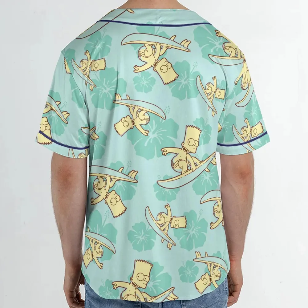 Surfing Simpsons The Simpsons Unisex Baseball Jersey - 2