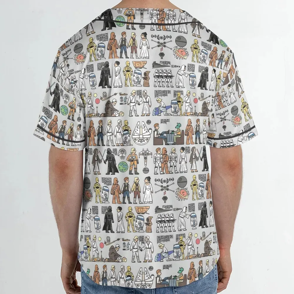 Egyptian Galaxy Wars Unisex Baseball Jersey - 2