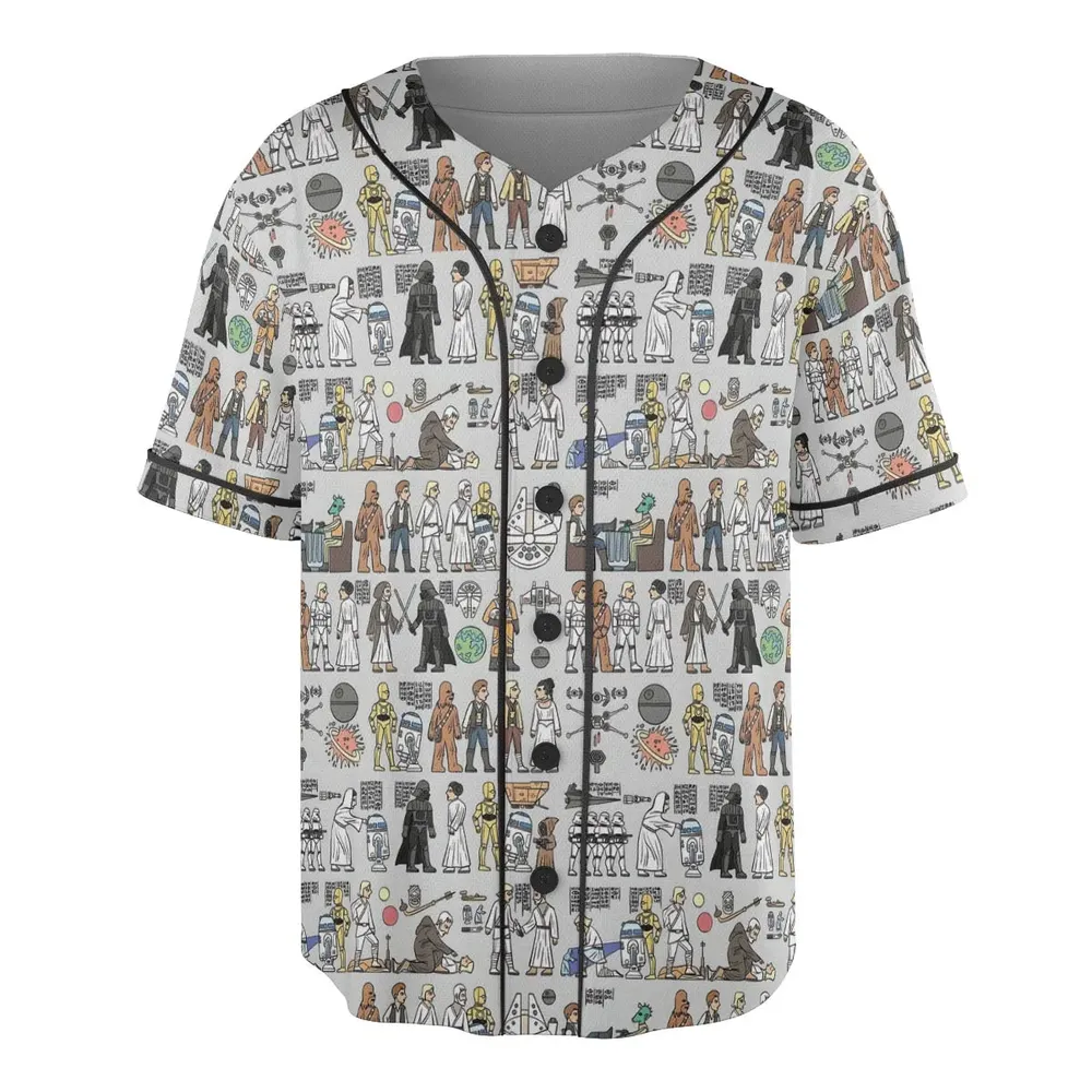 Egyptian Galaxy Wars Unisex Baseball Jersey - 3