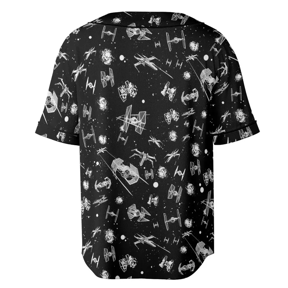 Space Ship Battle Star Wars Unisex Baseball Jersey - 4