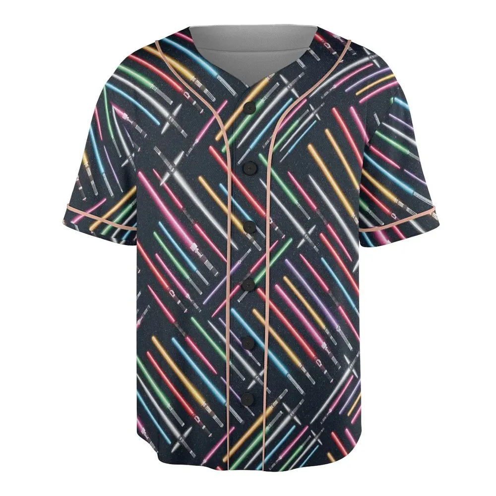 Lightsabers Star Wars Pattern Unisex Baseball Jersey - 3