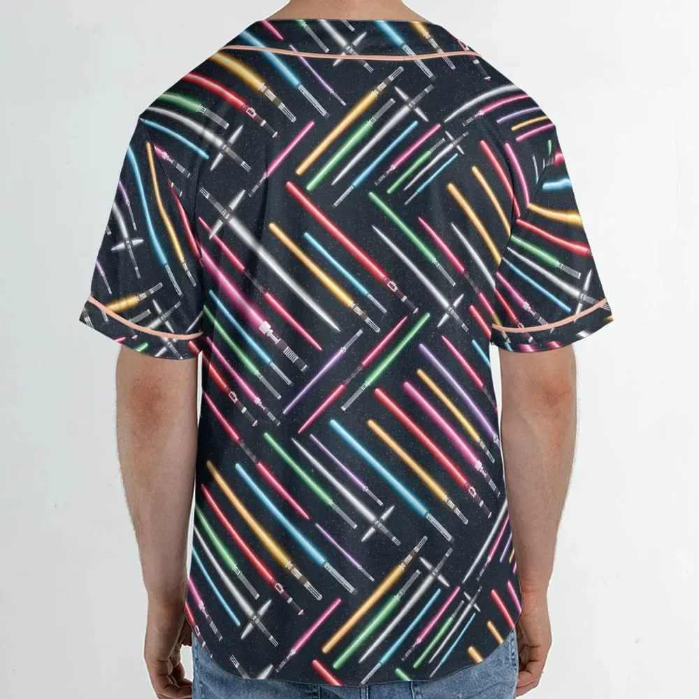 Lightsabers Star Wars Pattern Unisex Baseball Jersey - 2