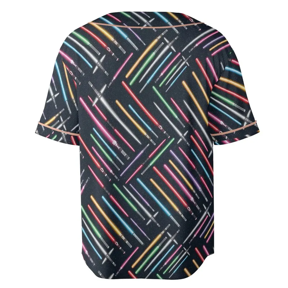 Lightsabers Star Wars Pattern Unisex Baseball Jersey - 4